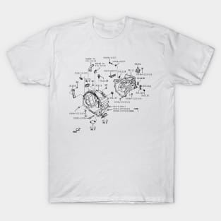 Gear Drive Blueprint Black T-Shirt